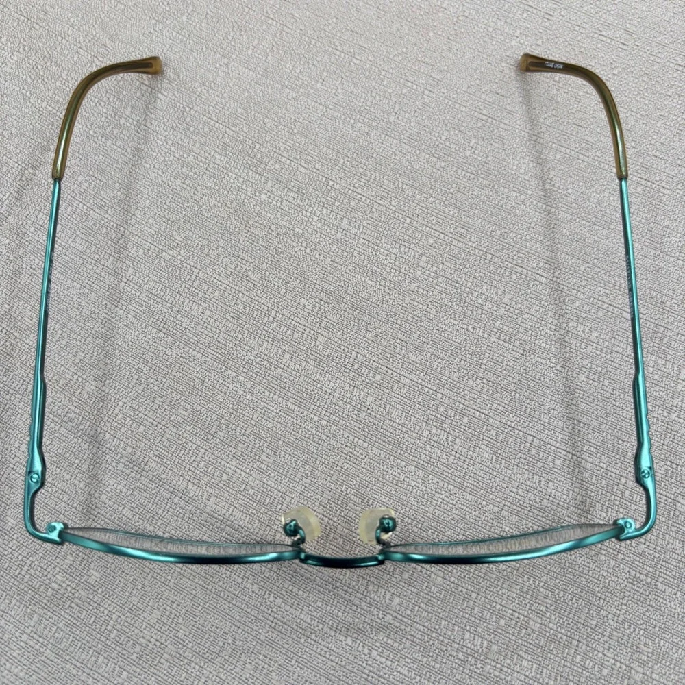 Jubilee Eyeglass Frames Women 51-17-135 Green Metallic Stainless Steel Librarian